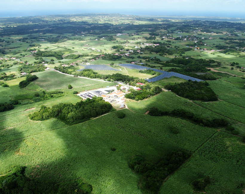 Vue aérienne domaine bellevue Marie-Galante