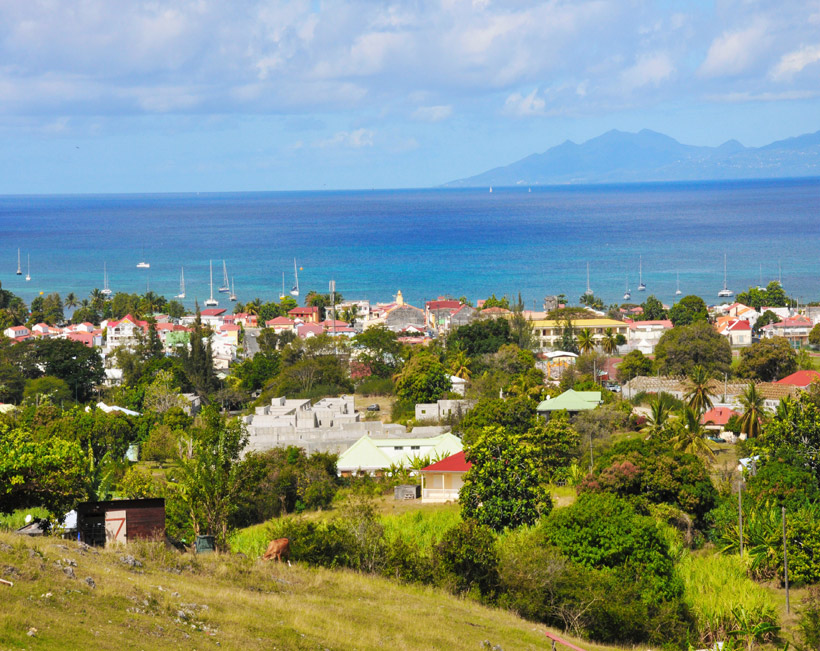 Vue aérienne de saint-Louis Marie-Galante