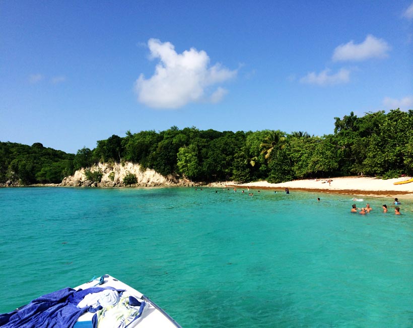 Belle vue sur l'Anse canot pendant la visite de Marie-Galante