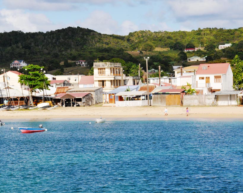 Village près de la plage Marie-Galante