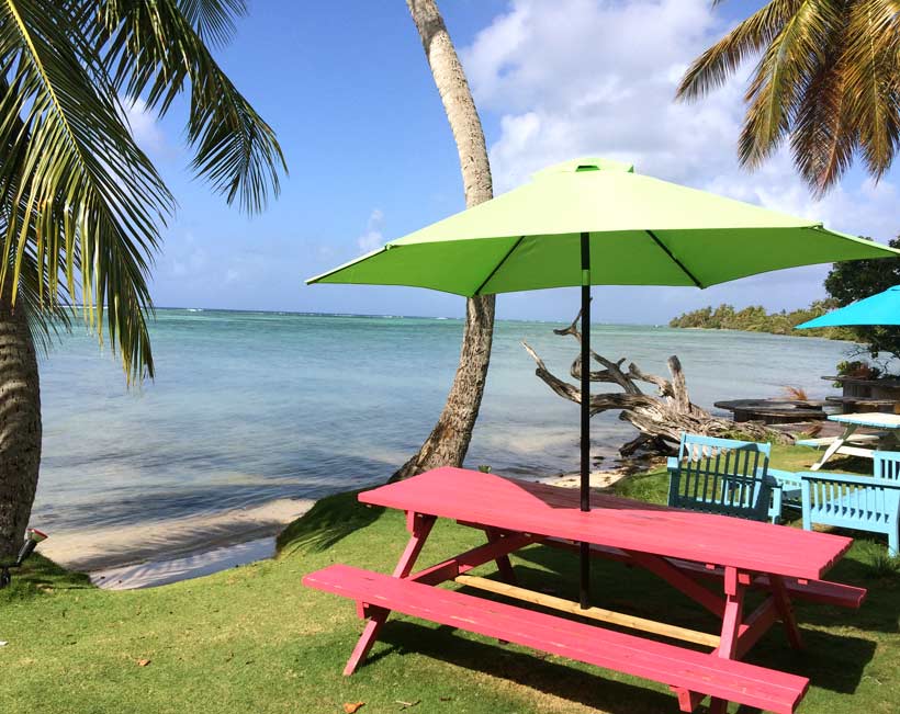 restaurant pieds dans l'eau Marie-Galante