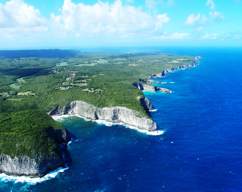 Site touristique Marie-Galante Falaise Caye Plate