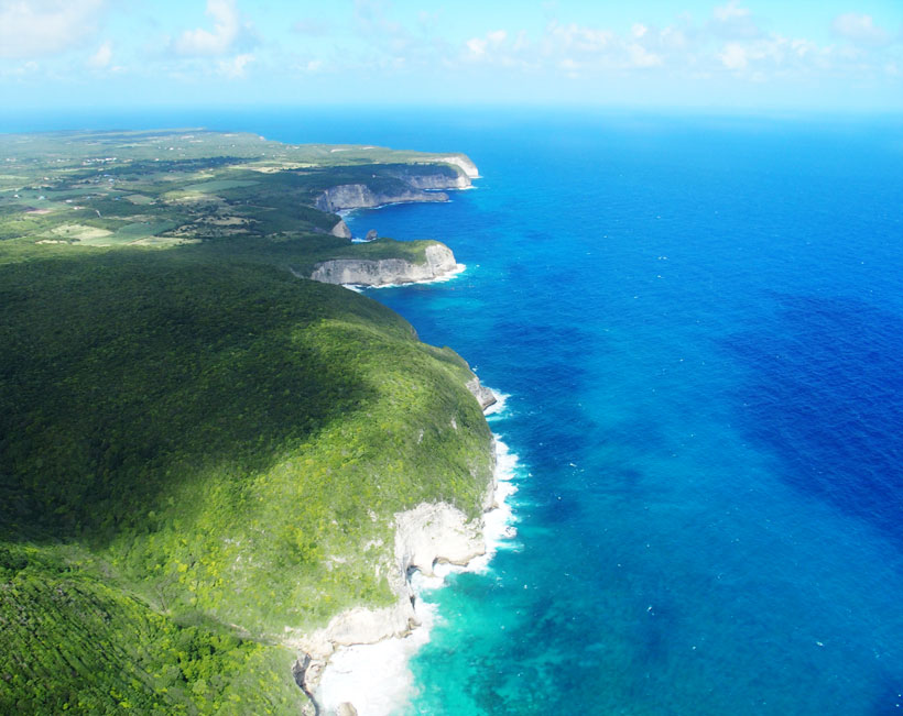 Site touristique Marie-Galante Falaise Caye Plate