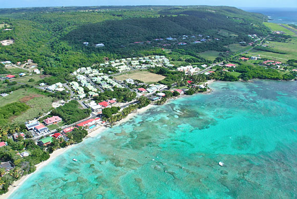 Vue aérienne Capesterre, Marie-Galante